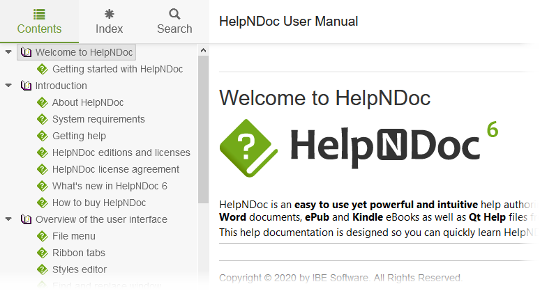 Fonctionnalités HelpNDoc - Créer des eBooks pour le Kindle d