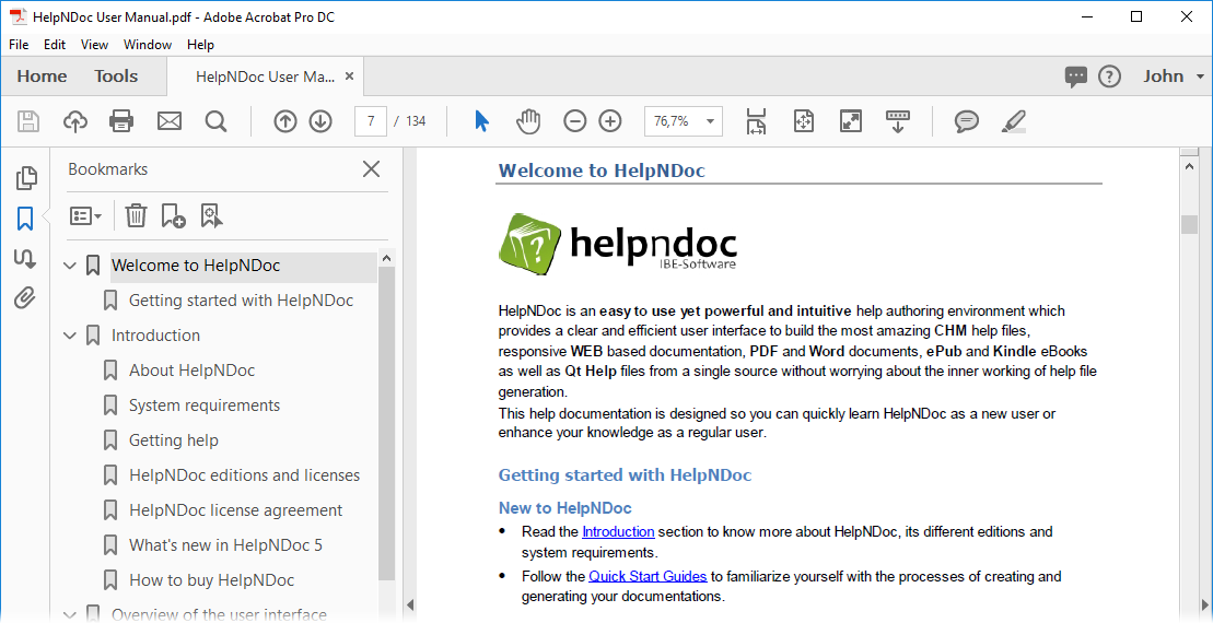 helpndoc pdf settings