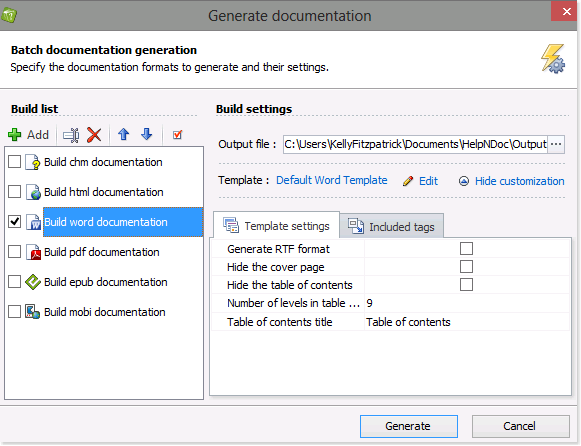 Customize Word settings