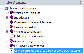 How to convert an ePub eBook to a PDF or Word DocX document HelpNDoc