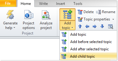 exclude table of contents helpndoc