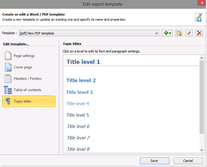 exclude table of contents helpndoc