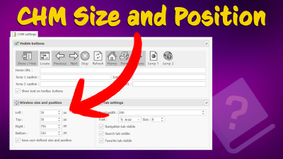 How to Customize the Initial Position and Size of CHM Help Files