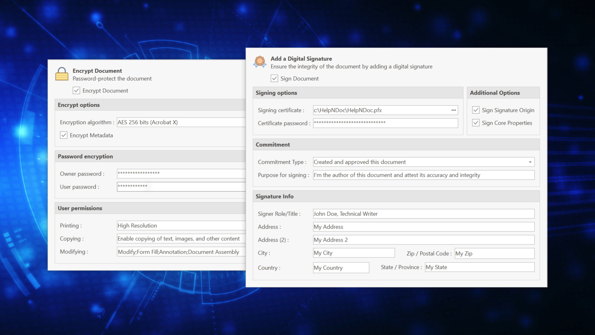 Cryptage et signature de Word et PDF [v8]