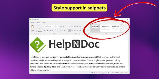 Migrate from RoboHelp and Maintain Consistent Documentation with Styled Snippets in HelpNDoc 10.5